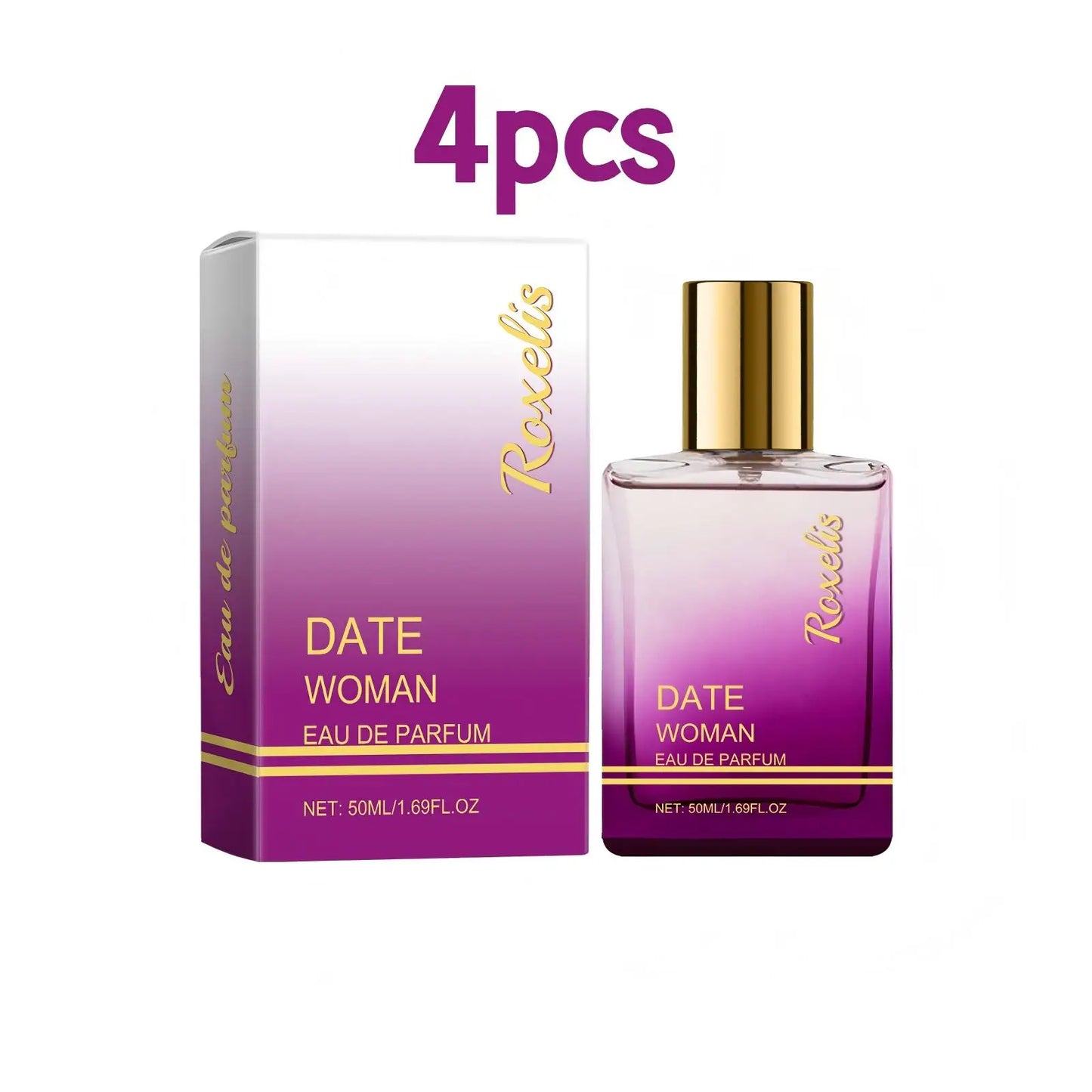 Roxelis 50ml Women's Herbal Perfume Charming Woody Scent Lasting Fragrance Alcohol-Free Dating Seductive Elegant Lady Perfume