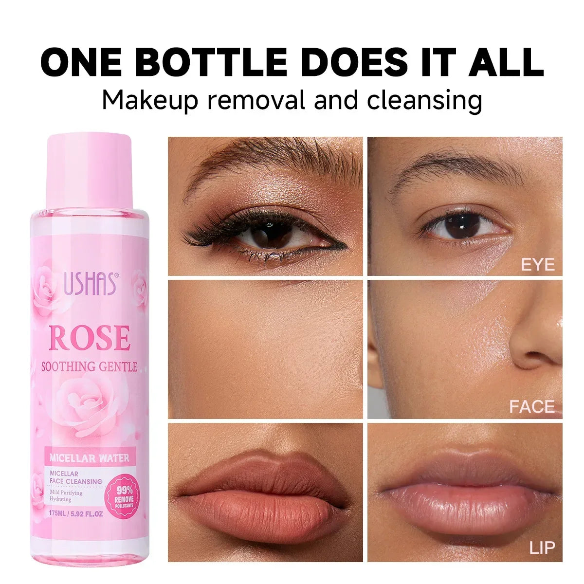 Gentle Makeup Remover Water Deep Cleansing Hydrating Moisturizing Non Irritating Refreshing Mild Facial Cleaner