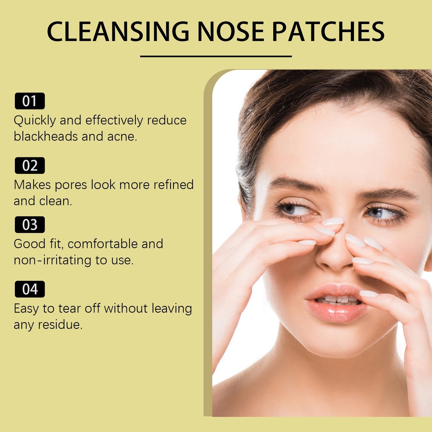 Cleansing Nose Patches, Gentle Cleansing of Pores, Acne, And Non Tight Nose Care Patches, Suitable for All Skin Types