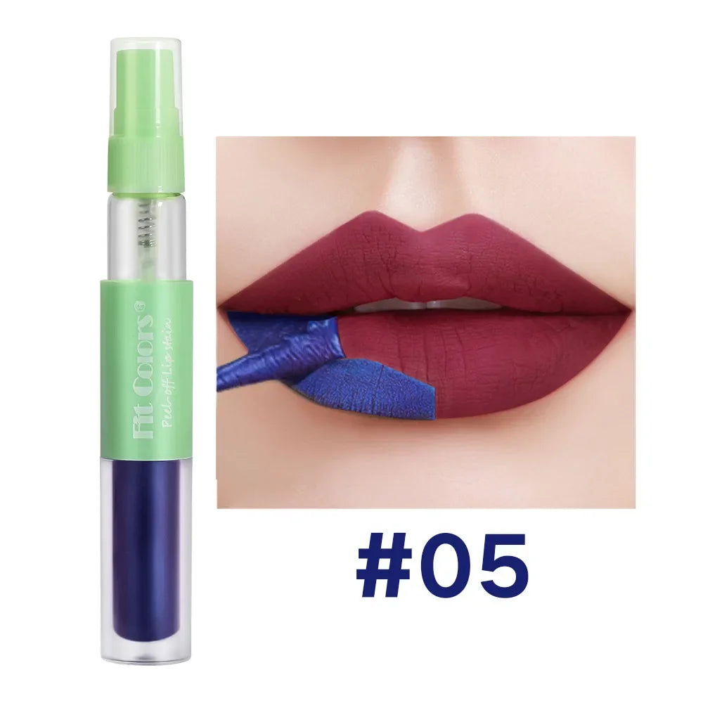 Peel Off Liquid Lipstick Lip Liner Tearing Lip Stain Waterproof Lasting Non-stick Lip Cup Dye Contour Beauty Cosmetics Makeup