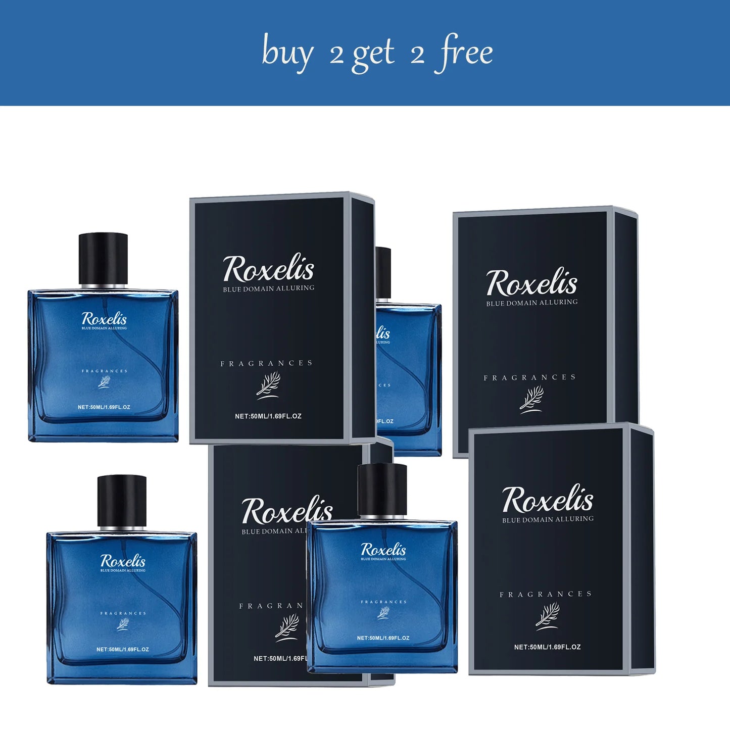 ROXELIS 50ML Blue Domain Alluring Fragrances High-Quality Ingredients Bring Ahigh-end Fragrance Experience