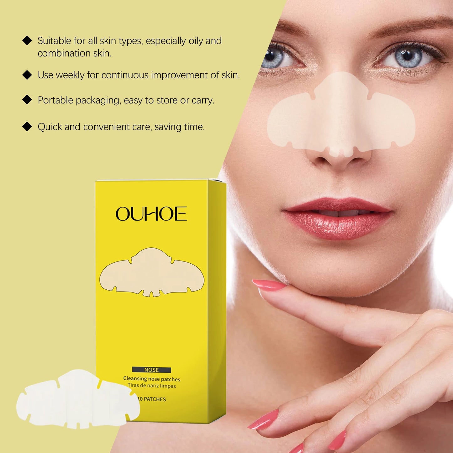 Cleansing Nose Patches, Gentle Cleansing of Pores, Acne, And Non Tight Nose Care Patches, Suitable for All Skin Types