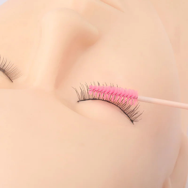 50pcs/set Professional Eyebrow Mascara Wand Applicator Eyelash Brush Wholesale Disposable Lash Wands Eyelash Extension Supplies