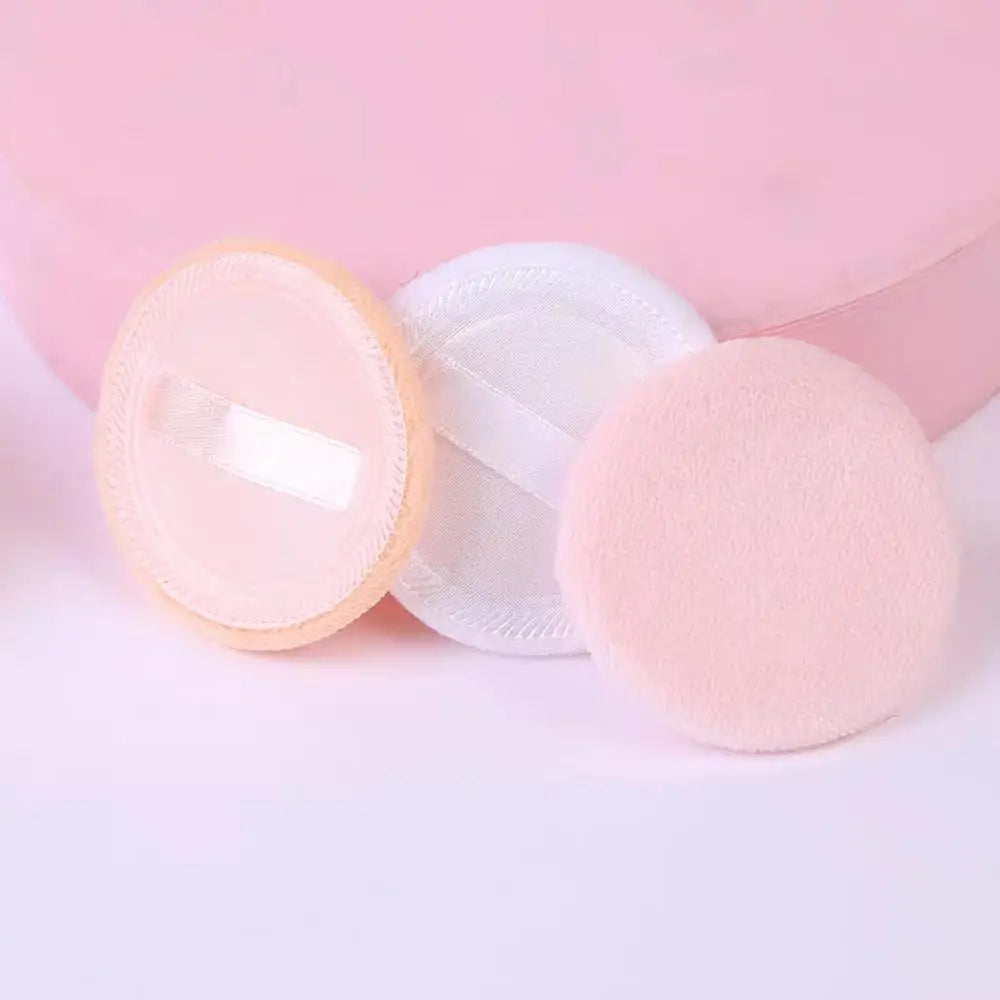 Cute Velvet Plush Powder Puff Round Makeup Puff Washable Product Soft Smooth Supplies Facial Beauty Items Dry Use Makeup Tool