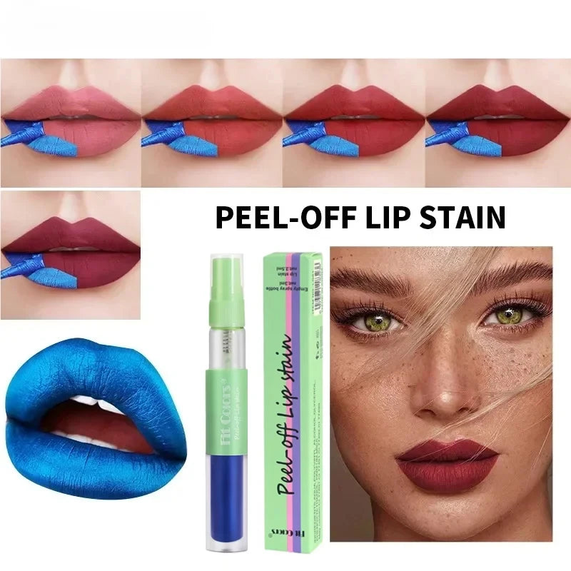 Peel Off Liquid Lipstick Lip Liner Tearing Lip Stain Waterproof Lasting Non-stick Lip Cup Dye Contour Beauty Cosmetics Makeup