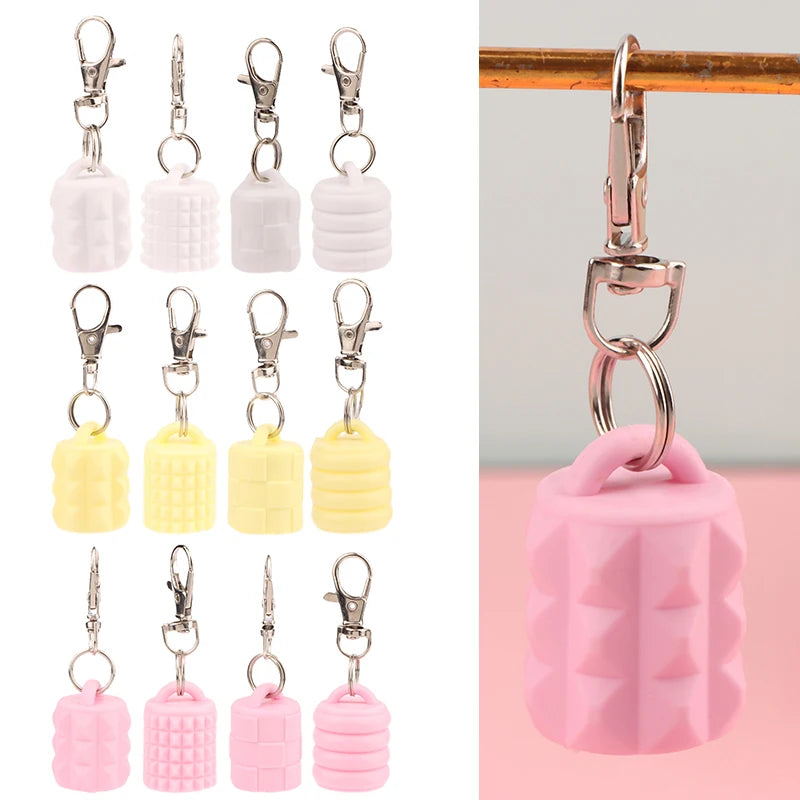 1/3 Pcs Silicone Lip Gloss Keychain Caps For Women Travel Convenient Beauty Product Accessories Travel Makeup Tool Accessory