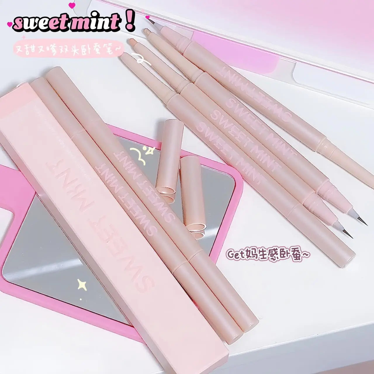 Matte Brightening Lying Silkworm Shadow Pen Double-end Ultra-fine Quick Dry Highlighter Pen Eye Makeup Lasting Beauty Eye Makeup