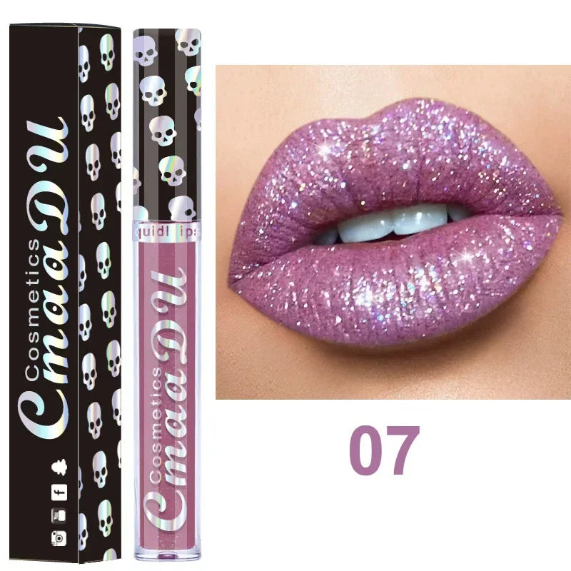 Shiny Glitter Liquid Lipstick Diamond Lip Gloss Waterproof Long Lasting Pearl Lip Glaze Women Beauty Makeup Korean Cosmetics