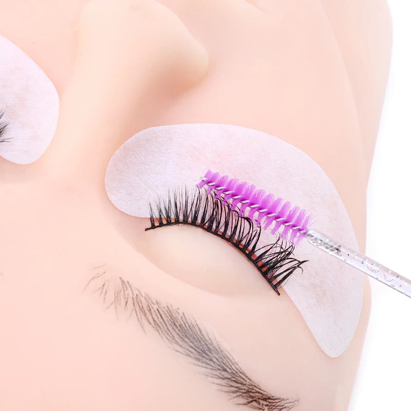 100/200Pcs Disposable Makeup Brush Crystal Lip Gloss Microbrush Mascara Wands Applicator Eyelash Extension Supplies Accessories