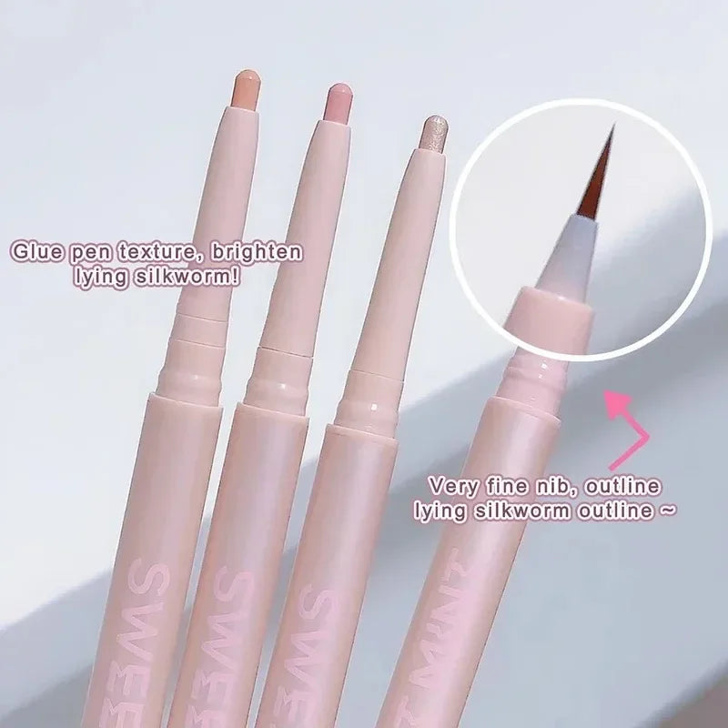 Matte Brightening Lying Silkworm Shadow Pen Double-end Ultra-fine Quick Dry Highlighter Pen Eye Makeup Lasting Beauty Eye Makeup