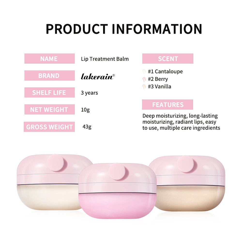 Lakerain Nourish Lip Treatment Balm Hydrate Visibly Plump Lips Exfoliating Clean Moisturizer Makeup Beauty Health Care Products