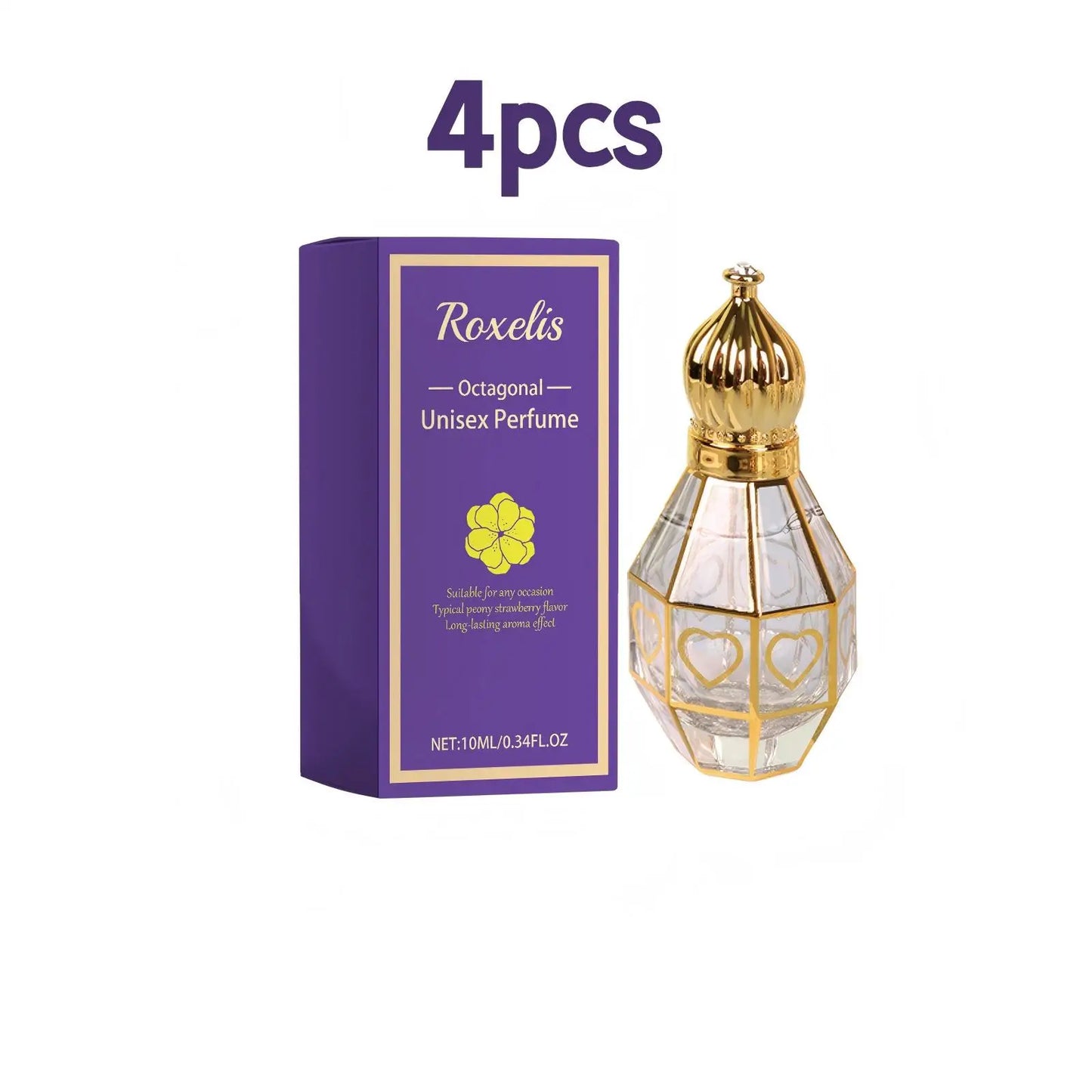 Roxelis 10ml Charming Perfume Octagonal Building Arabic Lasting Fragrance Travel Size Refreshing Body Dating Romatic Perfume