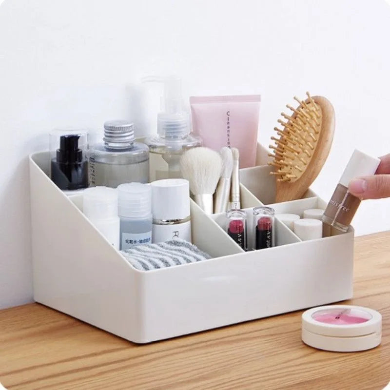 Multifunctional Makeup Organizer Desktop Storage Box Cosmetic Case Beauty Product Display Tray Space Saver