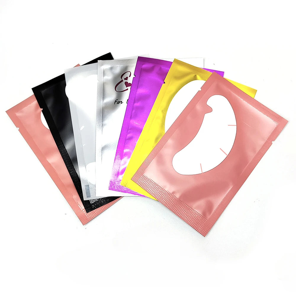 50 Pairs Hydrogel Patches for Eyelashes Lash Extension Supplies Under Eye Pads for Cilia Gel Grafted Beauty Tools