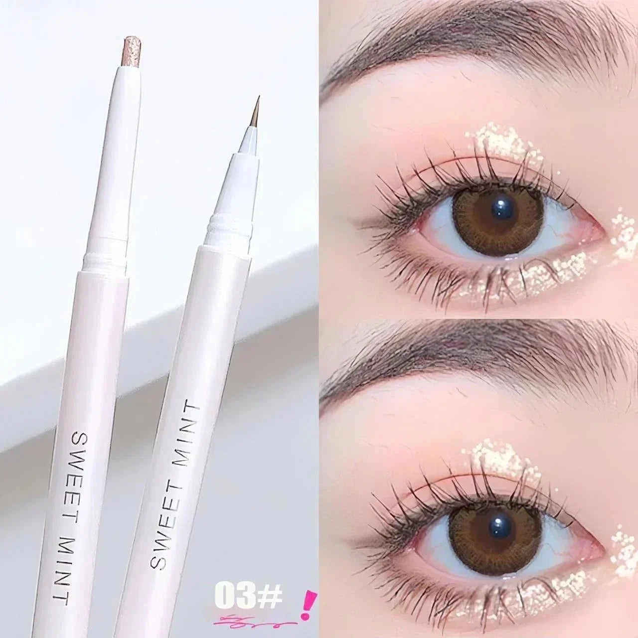 Matte Brightening Lying Silkworm Shadow Pen Double-end Ultra-fine Quick Dry Highlighter Pen Eye Makeup Lasting Beauty Eye Makeup