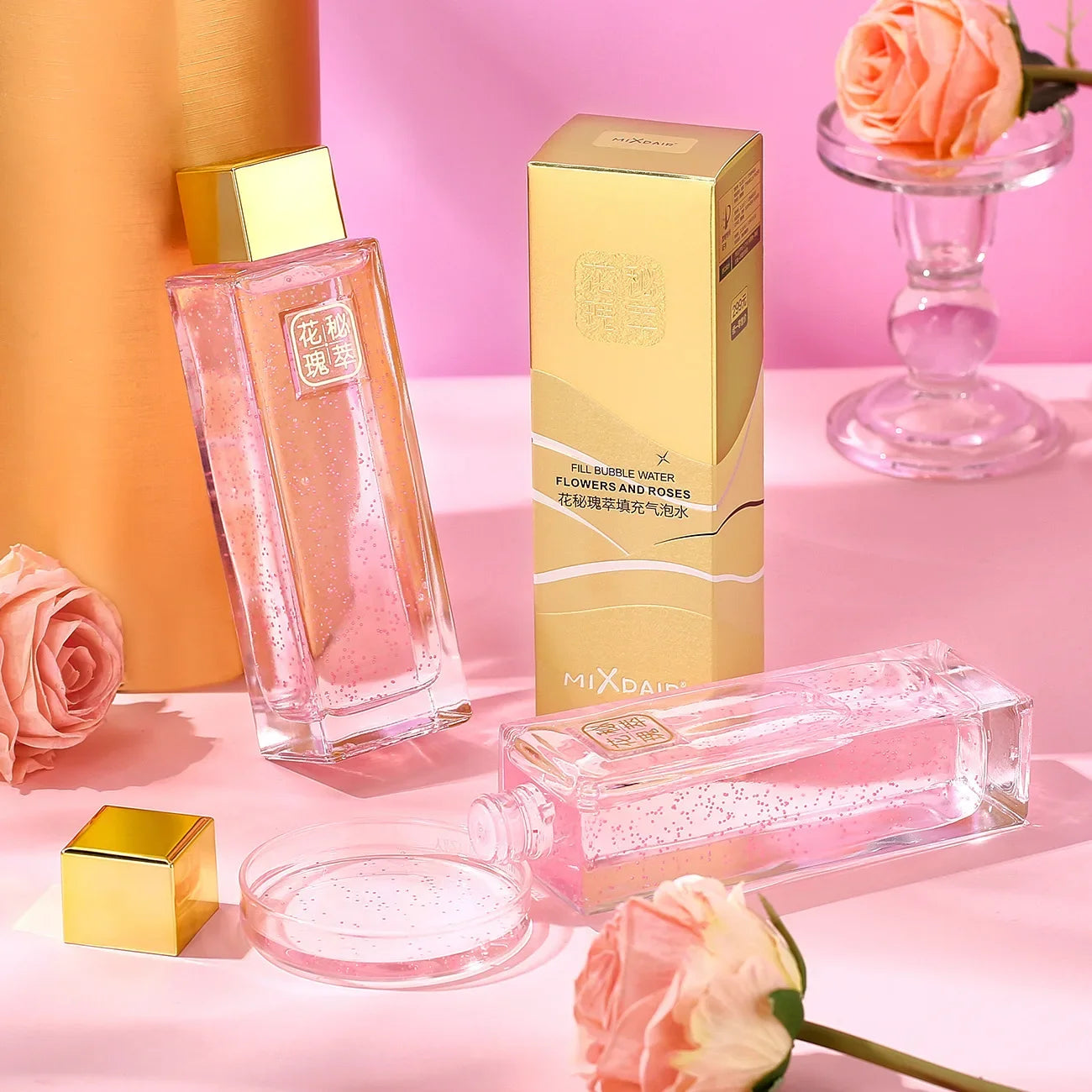 Rose Flower Secret Makeup Face Serum Activating Skin Essence Moisturizing Shrink Pores Facial Serum Beauty Skin Care Products