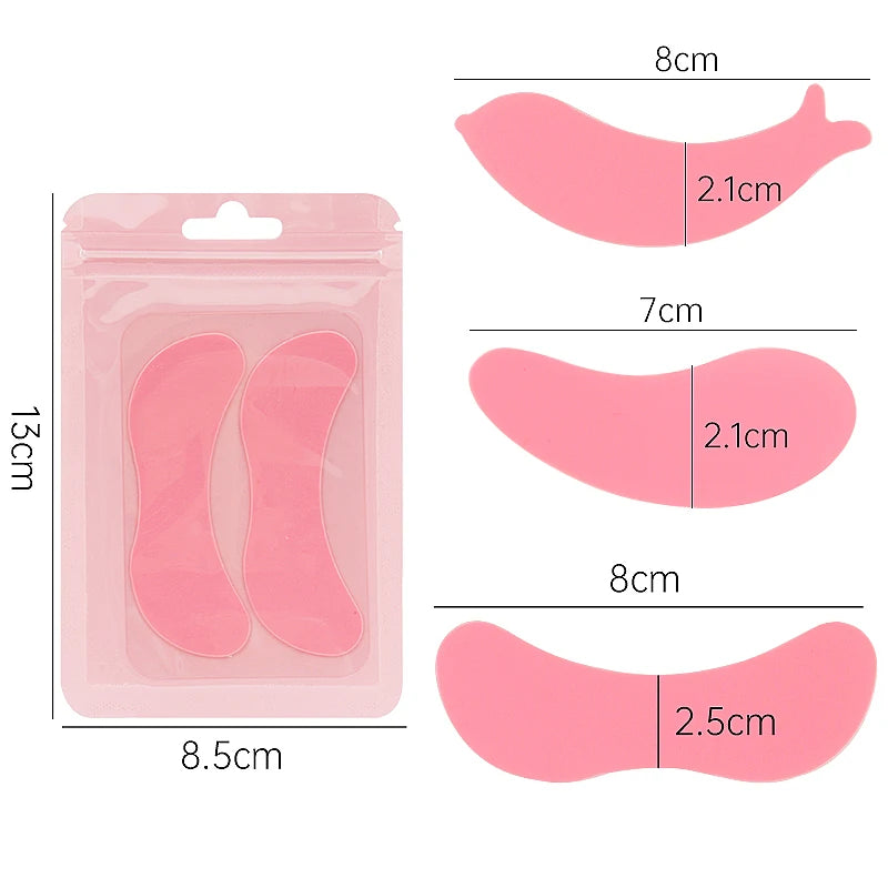 1 Pair Reusable Silicone Eye Pads Lash Lift Under Eye Gel Patch Grafting Lashes Beauty Makeup Tools Eyelash Extension Supplies