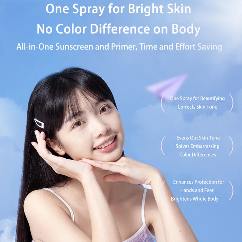 Naris Sunscreen Purple Spray Cream Anti-Uv Face and Whole Body Refreshing Brightening Color Difference