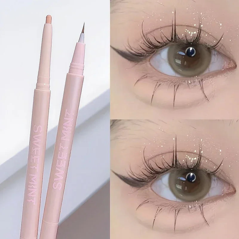 Matte Brightening Lying Silkworm Shadow Pen Double-end Ultra-fine Quick Dry Highlighter Pen Eye Makeup Lasting Beauty Eye Makeup