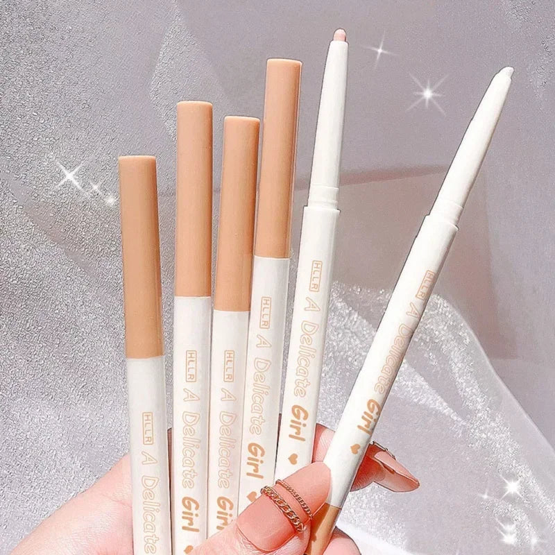 6Color Shiny Eyeliner Highlighter Stick Pearl Matte Lying Silkworm Pen Tea Brown Eye Shadow Waterproof Beauty  Makeup Cosmetics