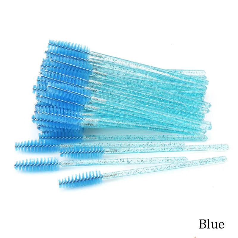 50pcs/set Professional Eyebrow Mascara Wand Applicator Eyelash Brush Wholesale Disposable Lash Wands Eyelash Extension Supplies