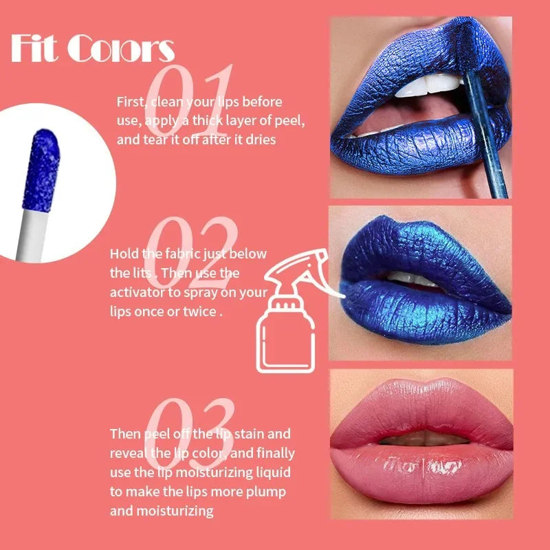Peel Off Liquid Lipstick Lip Liner Tearing Lip Stain Waterproof Lasting Non-stick Lip Cup Dye Contour Beauty Cosmetics Makeup