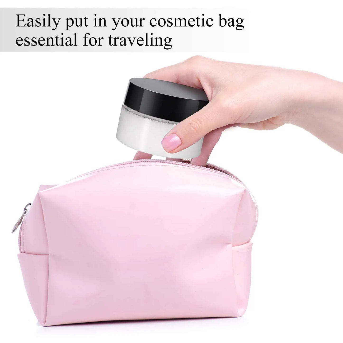24-6Pcs Round Wide-mouth Plastic Container Jars with Lids 100ml/80g Lotion containers for Travel Storage Makeup Beauty Products