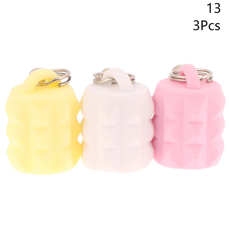 1/3 Pcs Silicone Lip Gloss Keychain Caps For Women Travel Convenient Beauty Product Accessories Travel Makeup Tool Accessory