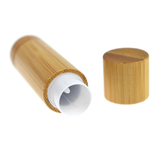 화장품 5g Bamboo Empty Lip Gross Container Lipstick Tube DIY Container Tubes Natural Bamboo Makeup Products Beauty Lip Tint