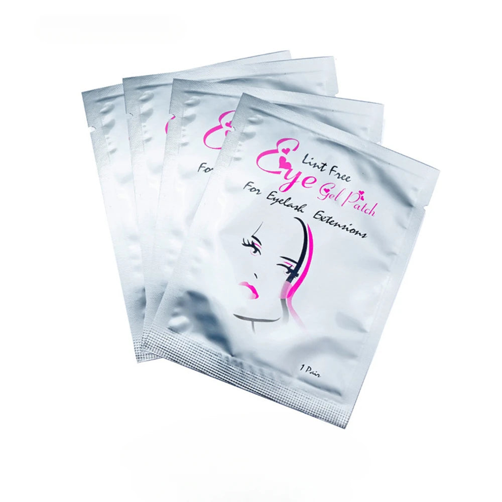 50 Pairs Hydrogel Patches for Eyelashes Lash Extension Supplies Under Eye Pads for Cilia Gel Grafted Beauty Tools
