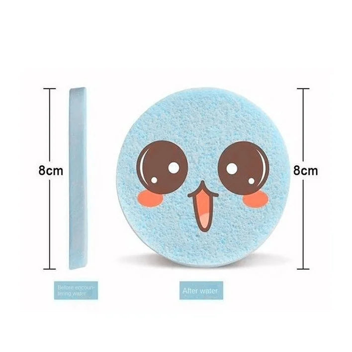 High Quality Compressed Cosmetic Puff Facial Clean Skin Care Cleaning Sponge 12PCS Facial Cleansing Sponge Puff Women