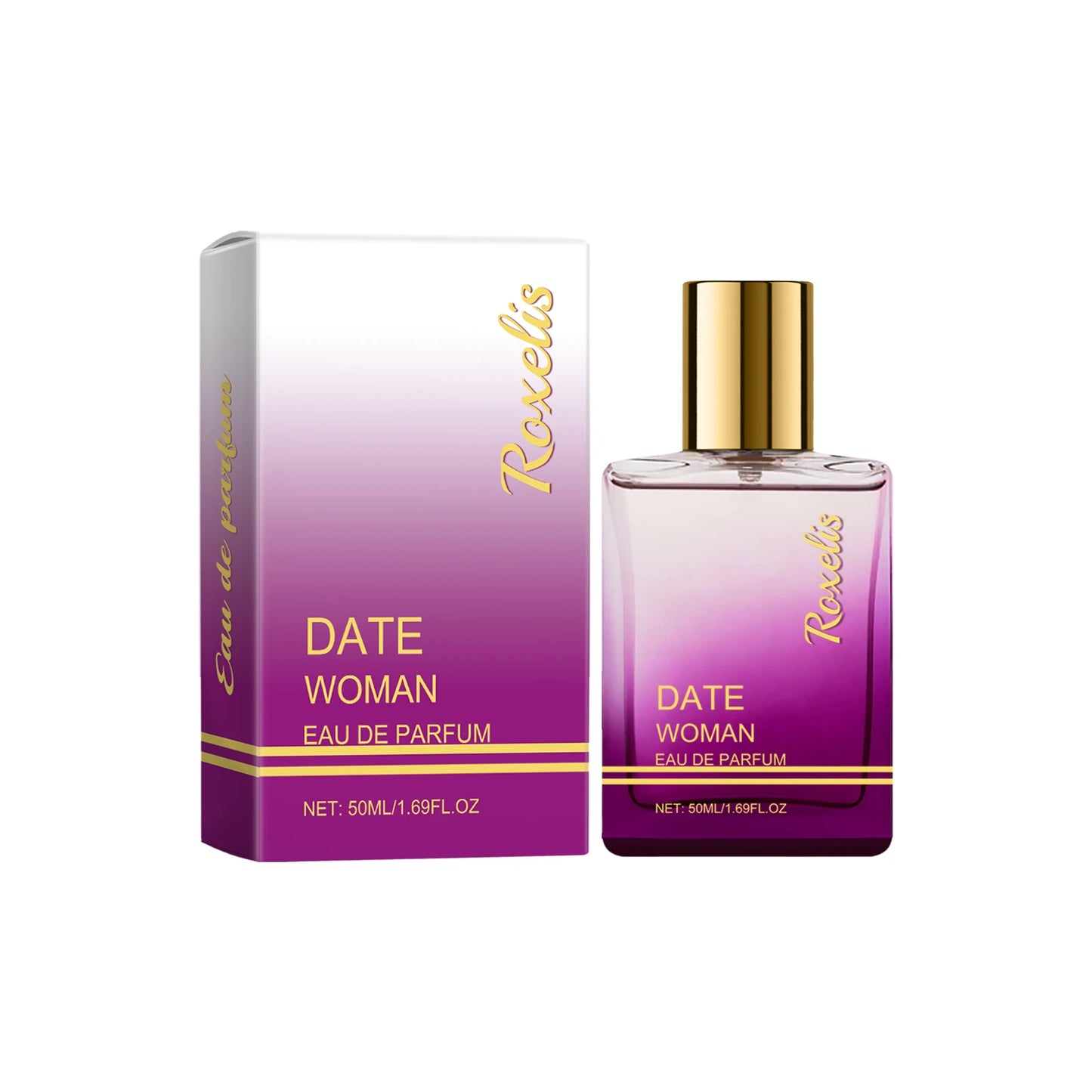 Roxelis 50ml Women's Herbal Perfume Charming Woody Scent Lasting Fragrance Alcohol-Free Dating Seductive Elegant Lady Perfume