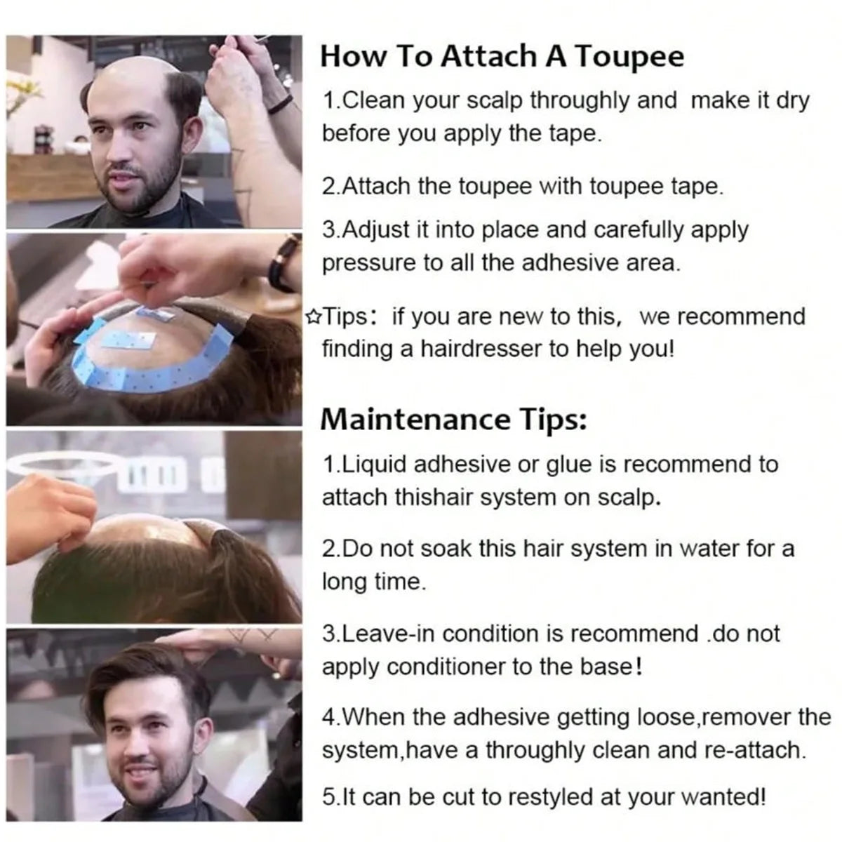 Toupee For Men Ultra-Thin Skin Microskin Male Hair Prosthesis Premier Toupee for Men Men's Wig 100% Natural Human Hair