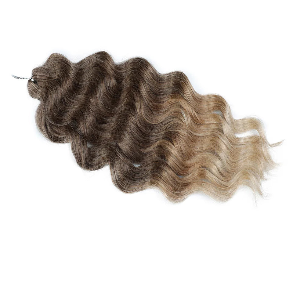 26 Inch Loose Deep Wave Crochet Hair 300g - Highlight Piano Brown Extensions