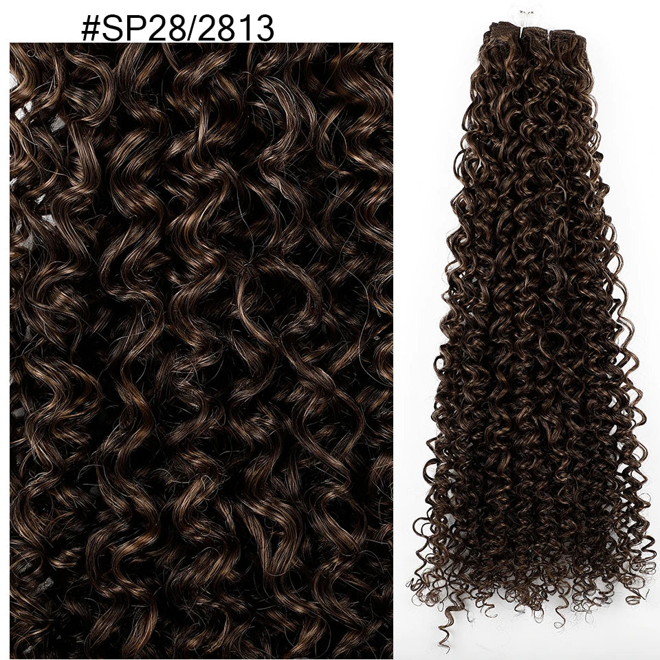 30 Inch Water Curly Ombre Blonde Extensions - 27/613 Curly Synthetic