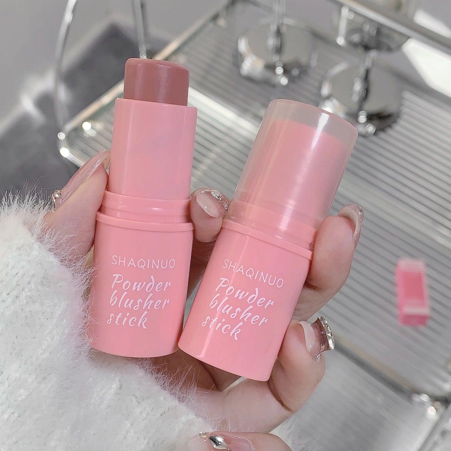 Blush Stick  Multifunctional, Matte Finish, Brightening Blush Cream for Natural Everyday Makeup - Perfect for Daily Face Makeup,