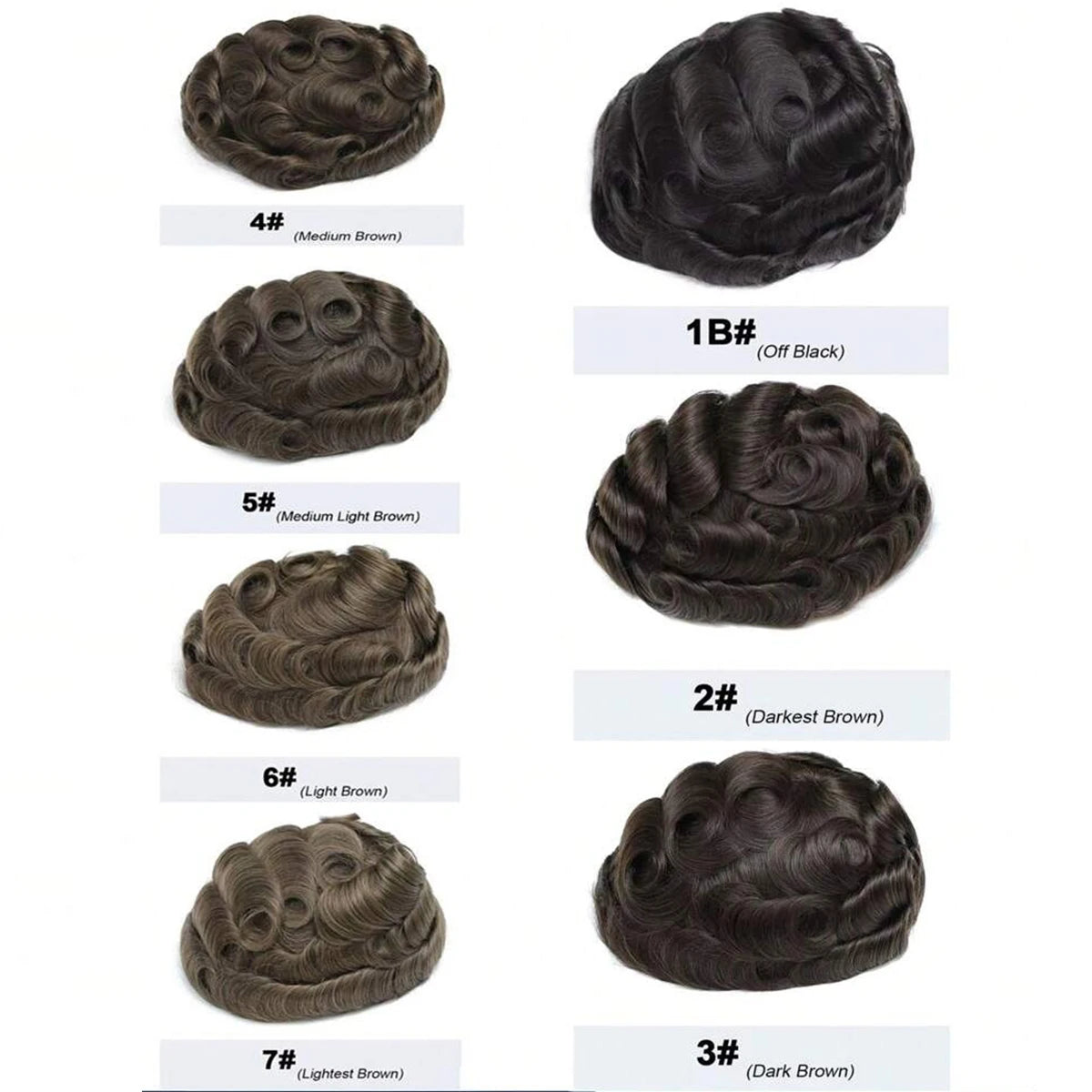 Toupee for Men Mono & NPU Human Hair Pieces Hair units Male Hair Replacement System Hair Prosthesis