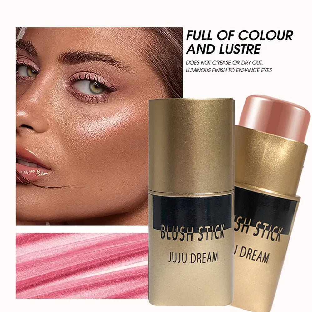 Blush Stick, Multi-Functional for Face & Lips, Natural Nude Makeup, Brightening Contour, Waterproof Long-Lasting, Unisex Safe