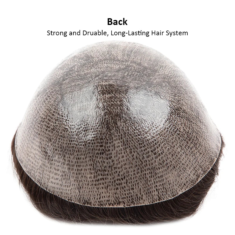 Hot Sale Toupee Wigs Human Hair For Men 0.12-0.14mm Skin Hair Prosthesis Man 6" Men's Capillary Prosthesis Soft Mens Hair System