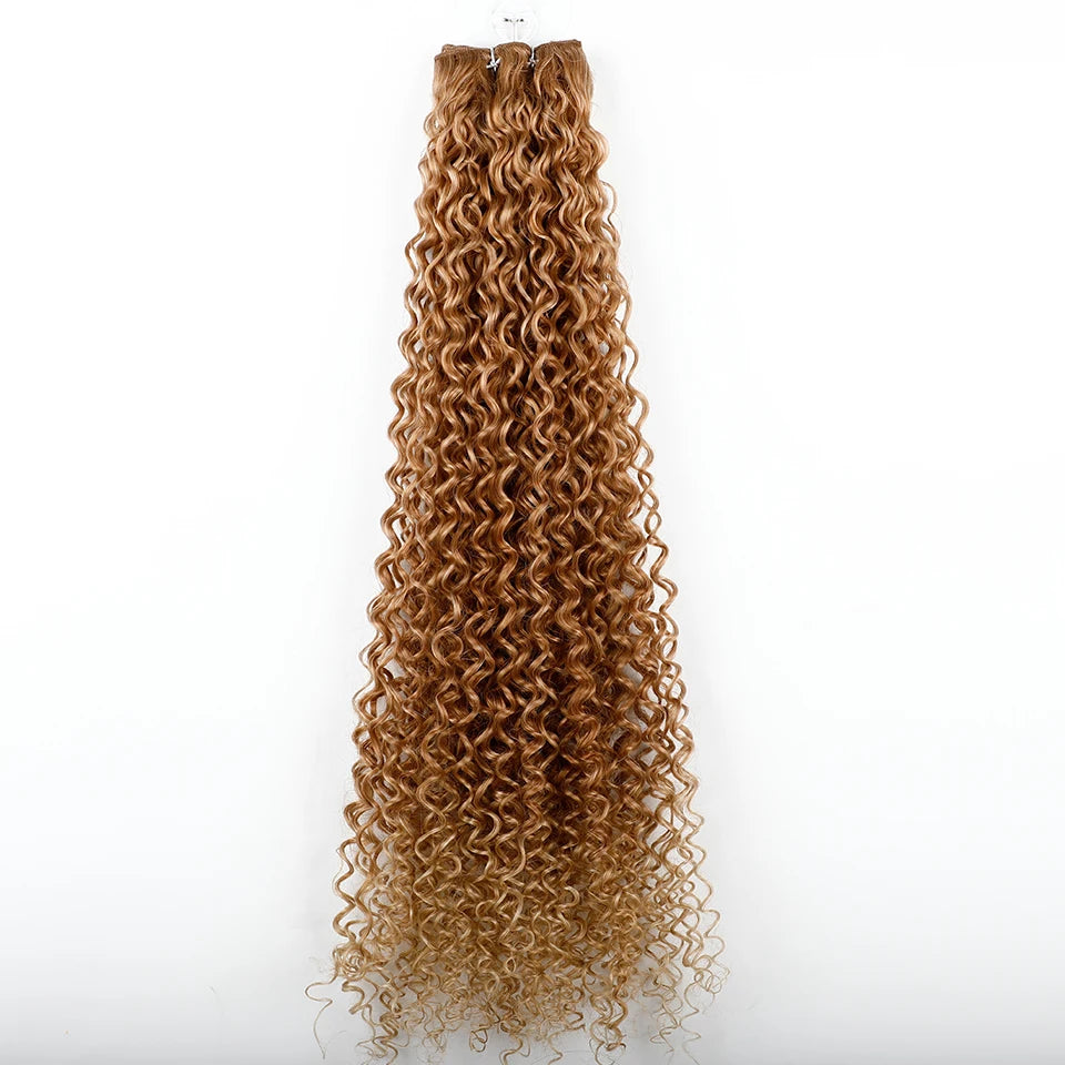 30 Inch Water Curly Ombre Blonde Extensions - 27/613 Curly Synthetic