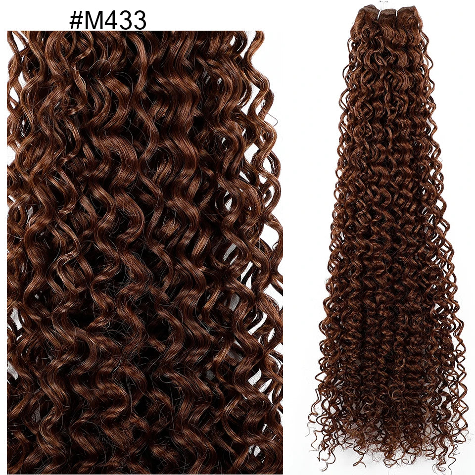 30 Inch Water Curly Ombre Blonde Extensions - 27/613 Curly Synthetic