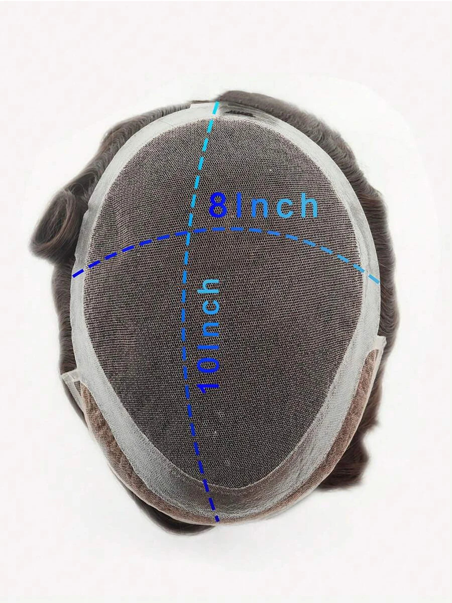 Toupee for Men Mono & NPU Human Hair Pieces Hair units Male Hair Replacement System Hair Prosthesis