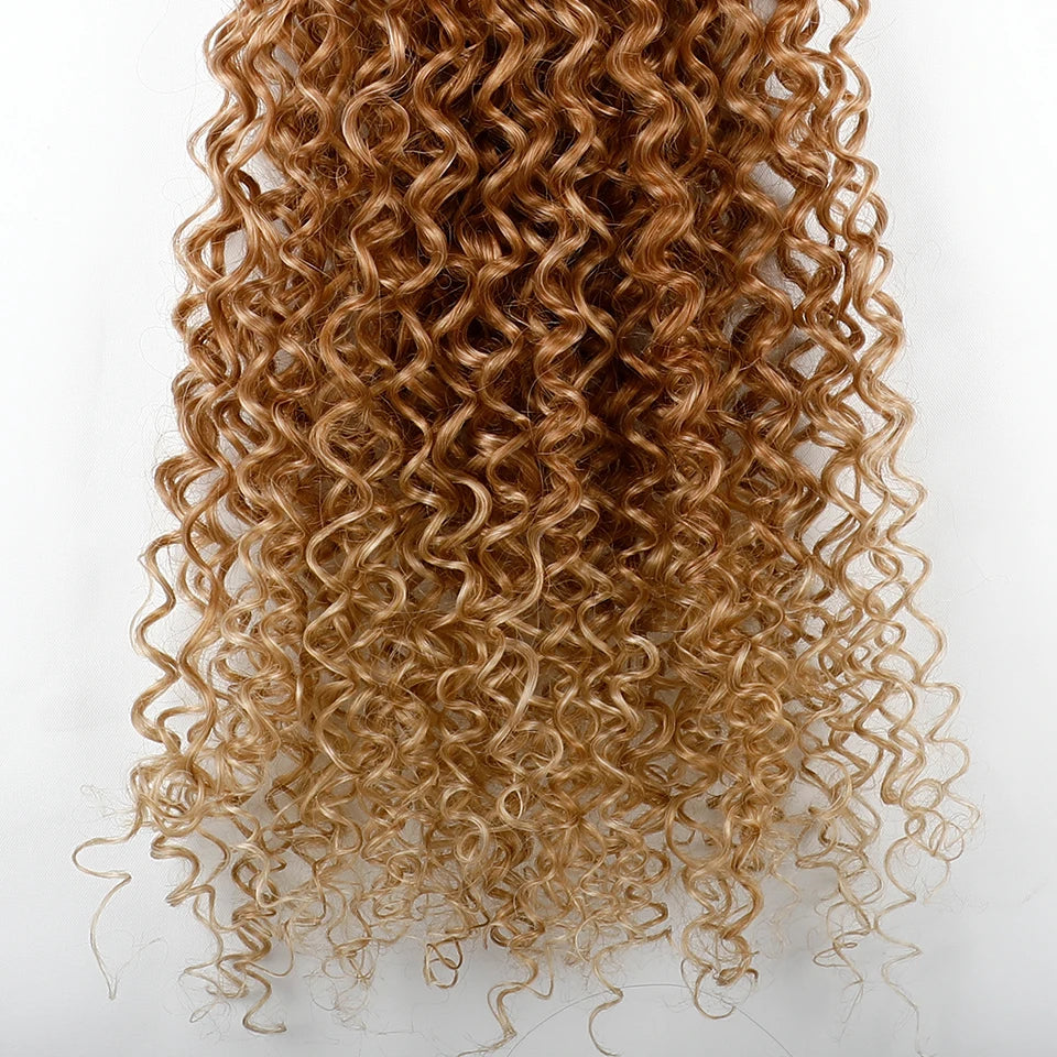 30 Inch Water Curly Ombre Blonde Extensions - 27/613 Curly Synthetic