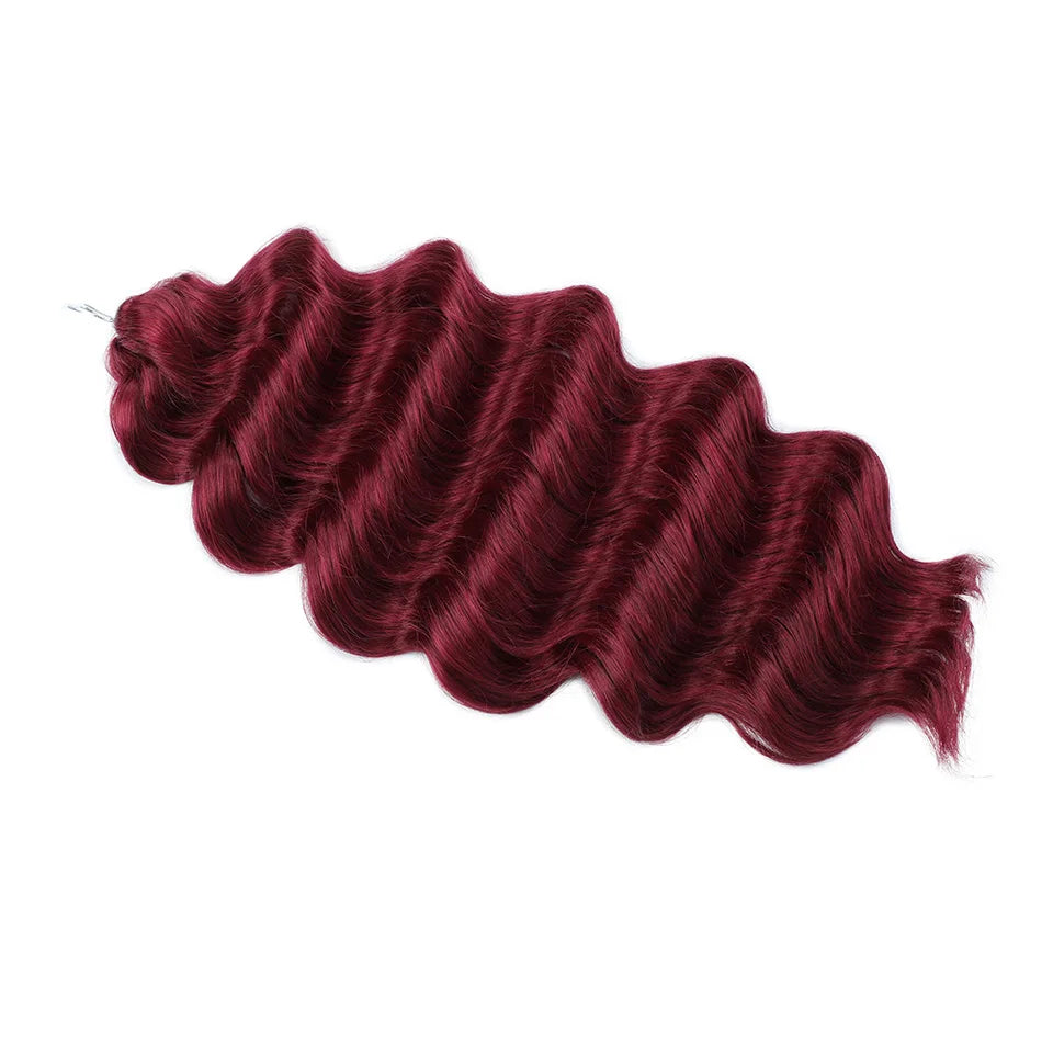 26 Inch Loose Deep Wave Crochet Hair 300g - Highlight Piano Brown Extensions