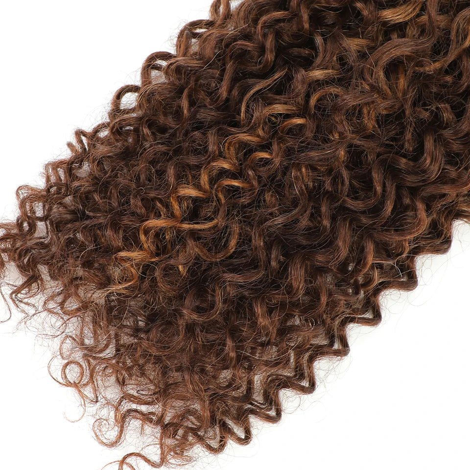 30 Inch Water Curly Ombre Blonde Extensions - 27/613 Curly Synthetic