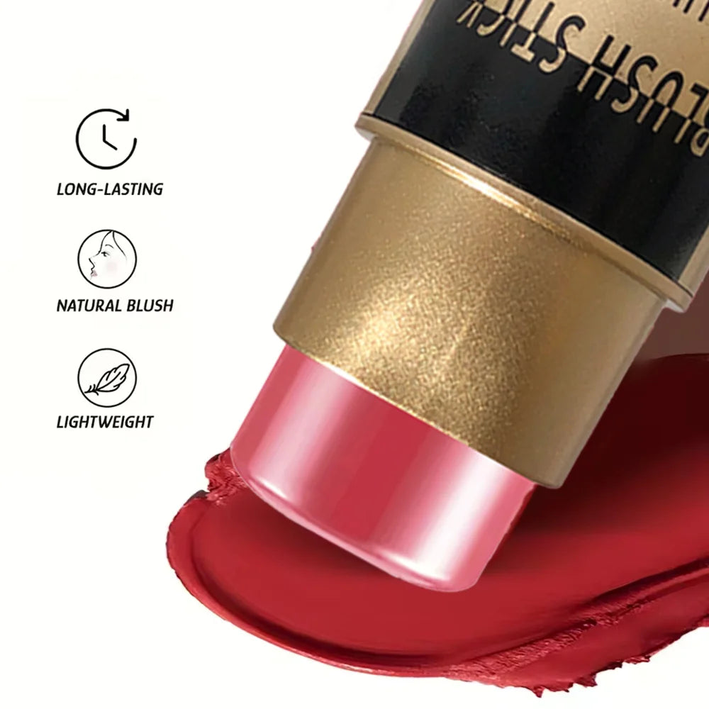 Blush Stick, Multi-Functional for Face & Lips, Natural Nude Makeup, Brightening Contour, Waterproof Long-Lasting, Unisex Safe