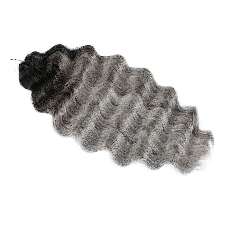 26 Inch Loose Deep Wave Crochet Hair 300g - Highlight Piano Brown Extensions