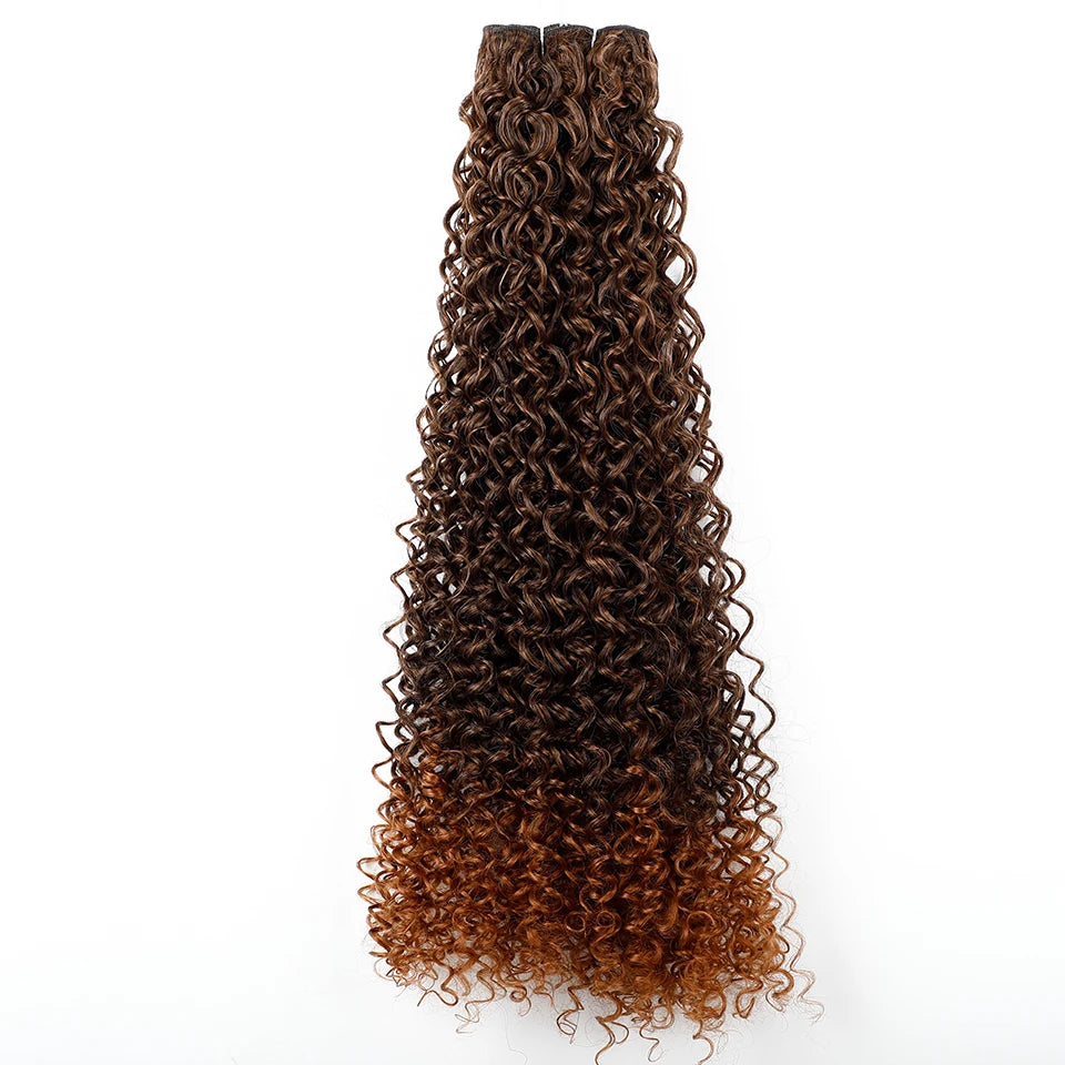 30 Inch Water Curly Ombre Blonde Extensions - 27/613 Curly Synthetic