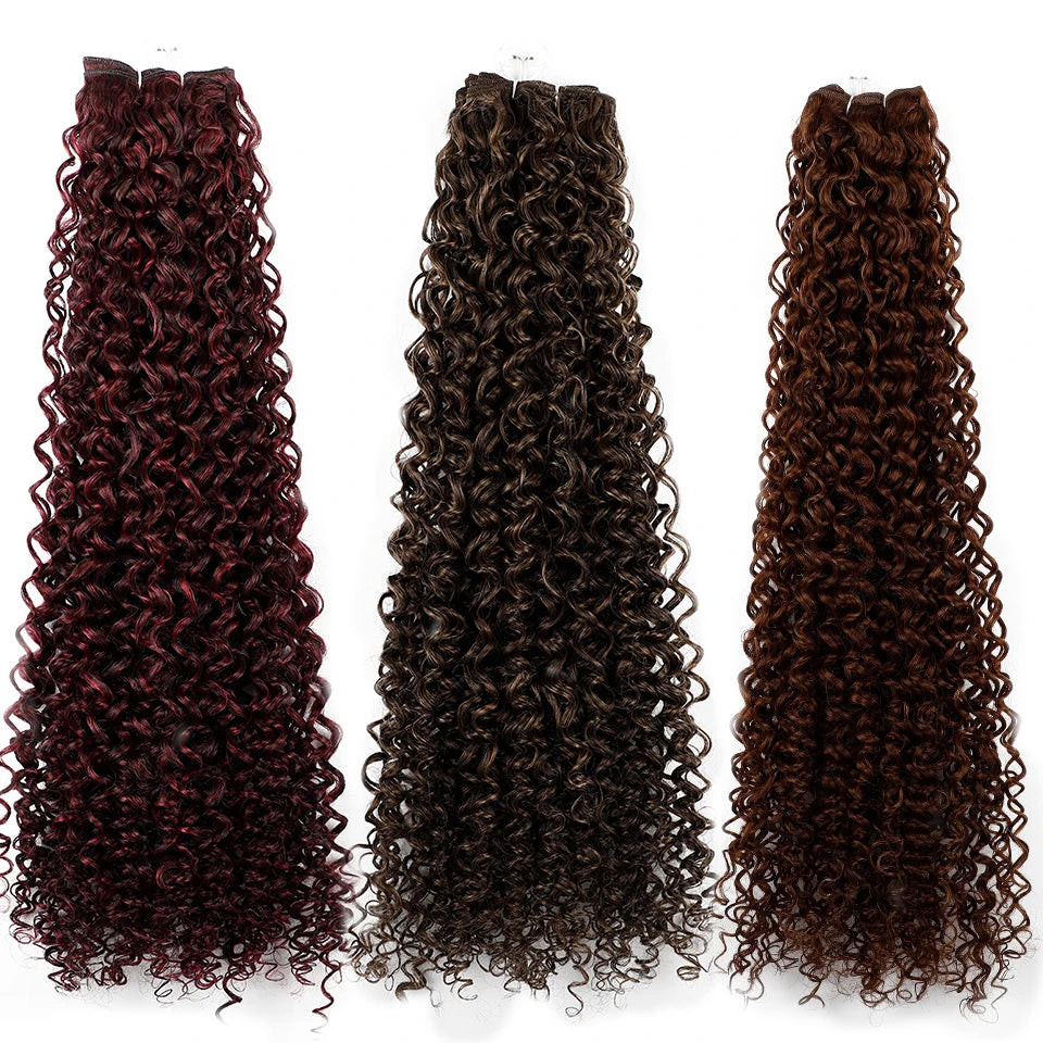 30 Inch Water Curly Ombre Blonde Extensions - 27/613 Curly Synthetic