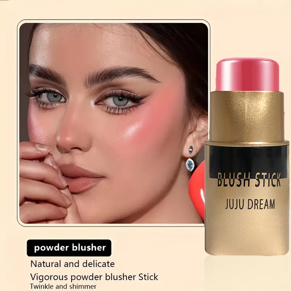 Blush Stick, Multi-Functional for Face & Lips, Natural Nude Makeup, Brightening Contour, Waterproof Long-Lasting, Unisex Safe